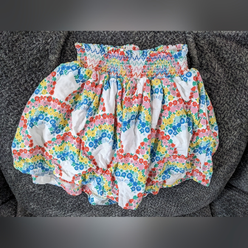 Girls Boden Floral Colorful Shorts Size 7-8 Years